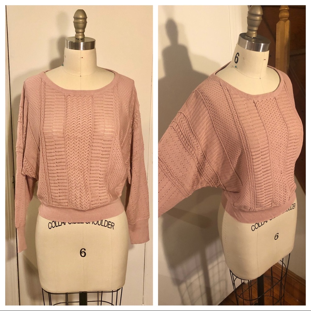 Elizabeth & James mixed stitch dolman sweater